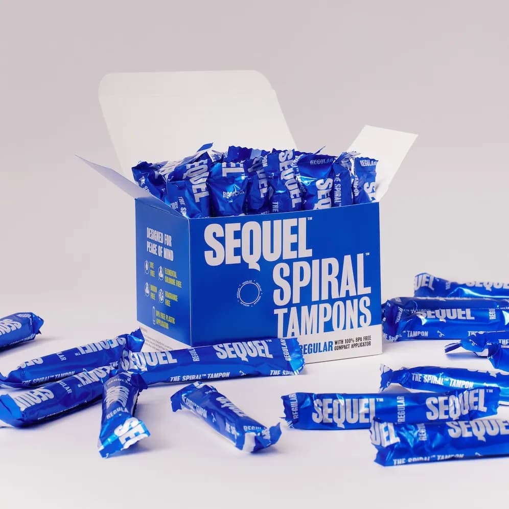 Sequel box with Sequel Spiral Tampons