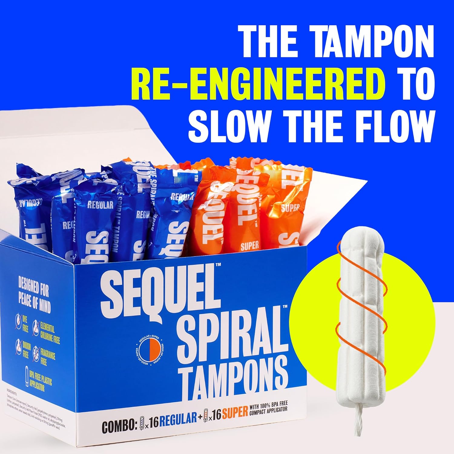 Sequel Spiral™ Tampons, Super